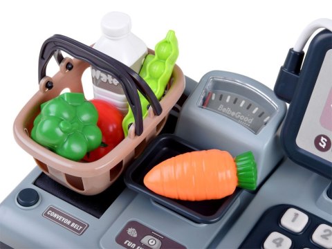 Kasa fiskalna dla dzieci skaner waga smartfon koszyk zabawa w sklep ZA4147