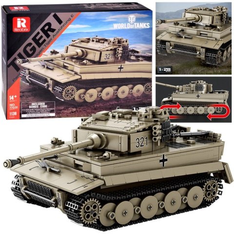 Klocki konstrukcyjne czołg TIGER I World of Tanks 1138ele 1:28 ZA5807