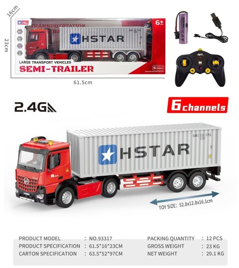 Duży Tir Kontenerowiec R/C