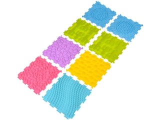 Mata sensoryczna typu PUZZLE gumowe 8 szt. - rozwój i zabawa ZA5862