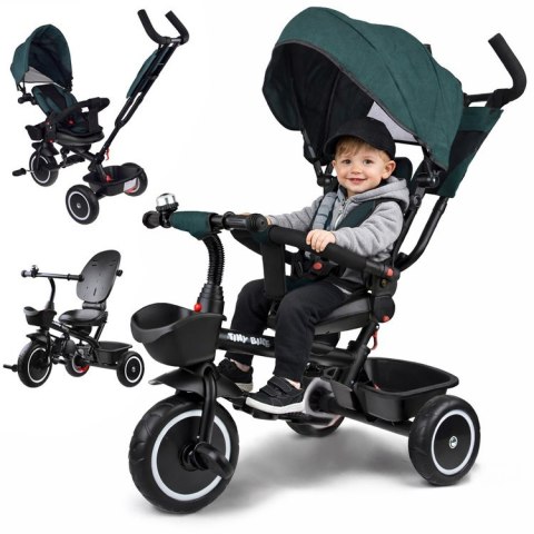 Rowerek dziecięcy trójkołowy Tiny Bike 3w1 z daszkiem OBRACANY SP0650