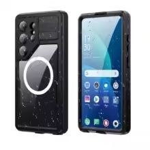 Etui na Samsung S26 ULTRA wodoodporne Shellbox Mars z metalowym ringiem czarne