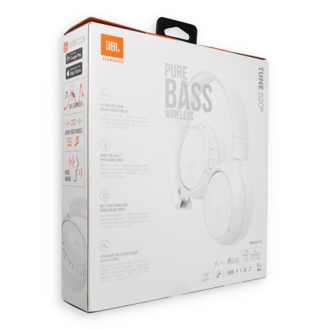 Słuchawki bezprzewodowe nauszne JBL Tune 520BT czarne