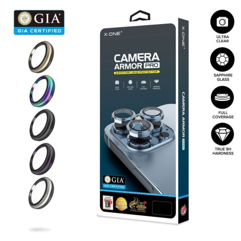 Szkło szafirowe X-ONE na obiektyw aparatu Camera Armor Pro - do iPhone 15 Pro/15 Pro Max