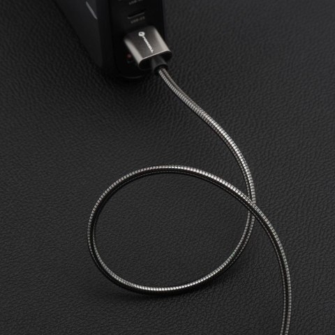 Kabel USB A do Lightning Forcell F-Energy 2,4A 12W Metal 2 m C236 srebrny