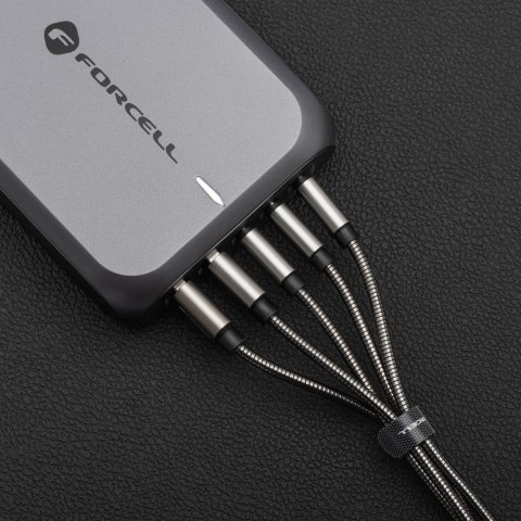 Kabel USB A do Lightning Forcell F-Energy 2,4A 12W Metal 2 m C236 srebrny