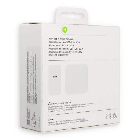Oryginalna ładowarka sieciowa Apple MW2G3ZM/A Typ C 30W biała blister