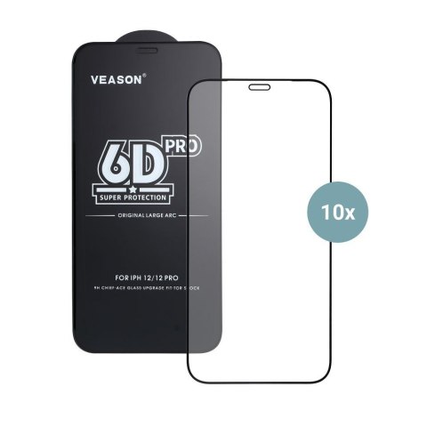 Szkło Hartowane 6D Pro Veason Glass (SET 10in1) - do Samsung Galaxy S25 czarny