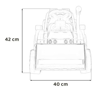 Traktor Spychacz G320 dla najmłodszych dzieci Niebieski + Ruchoma łyżka + Melodie + Klakson + Światła LED
