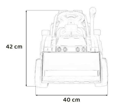 Traktor Spychacz G320 dla najmłodszych dzieci Żółty + Ruchoma łyżka + Melodie + Klakson + Światła LED