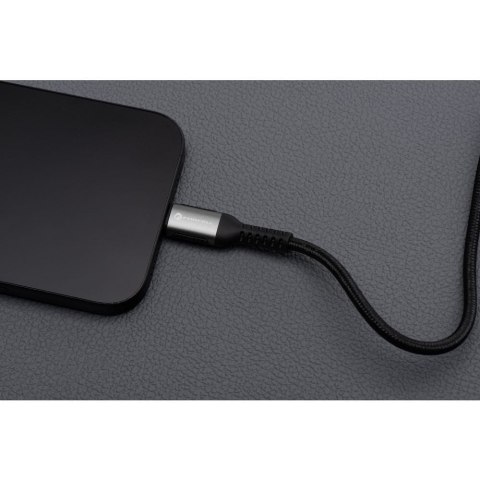 Kabel USB A do USB C Forcell F-Energy QC4.0 3A 66W Cafule 2 m C256 czarny