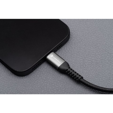 Kabel USB A do USB C Forcell F-Energy QC4.0 3A 66W Cafule 2 m C256 czarny