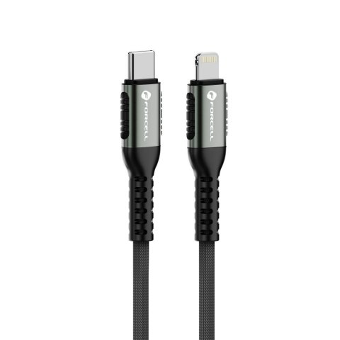 Kabel USB C do Lightning Forcell F-Energy PD 3A 27W Cafule 3 m C259 czarny