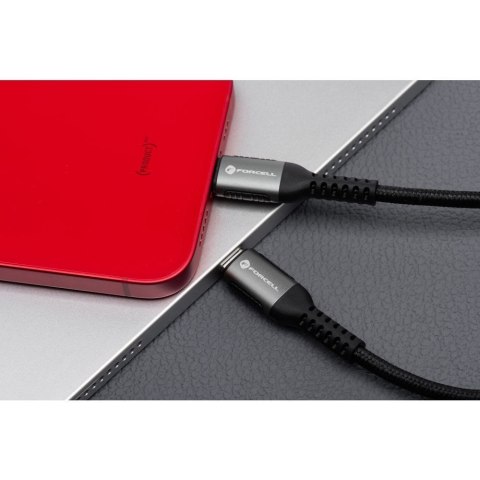 Kabel USB C do Lightning Forcell F-Energy PD 3A 27W Cafule 3 m C259 czarny
