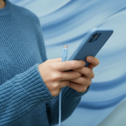 Kabel USB C do USB C Forcell F-Energy QC4.0 PD 3A 60W Silicone 1 m C344 niebieski