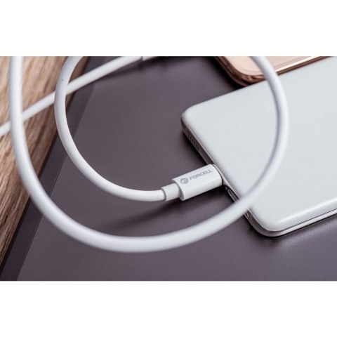 Kabel USB C do USB C Forcell F-Energy QC4.0 PD 5A 100W 2 m C339 biały