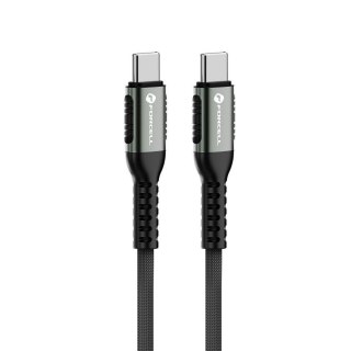Kabel USB C do USB C Forcell F-Energy QC4.0 PD 5A 100W Cafule 0,25 m C260 czarny