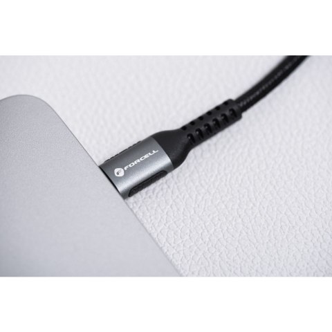 Kabel USB C do USB C Forcell F-Energy QC4.0 PD 5A 100W Cafule 3 m C260 czarny