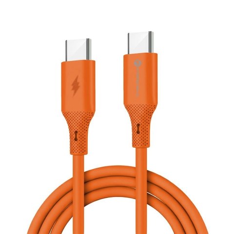 Kabel USB C do USB C Forcell F-Energy QC4.0 PD 5A 100W Silicone 1 m C347 pomarańczowy