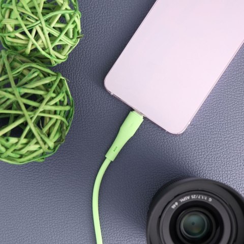 Kabel USB C do USB C Forcell F-Energy QC4.0 PD 5A 100W Silicone 1 m C347 zielony