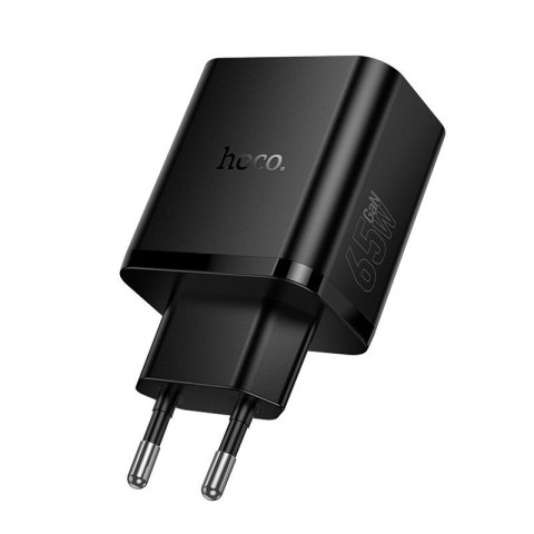 Ładowarka sieciowa do telefonu Hoco 2x USB C + USB A QC3.0 PD 3A 65W N75 czarna