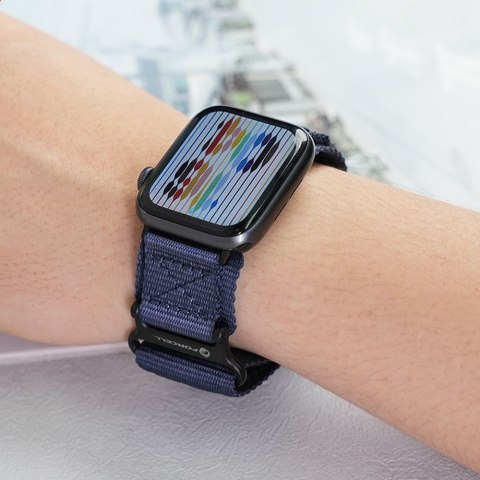 Pasek do Apple Watch Forcell F-Design FA05 rzep nylon 38 / 40 / 41 mm niebieski