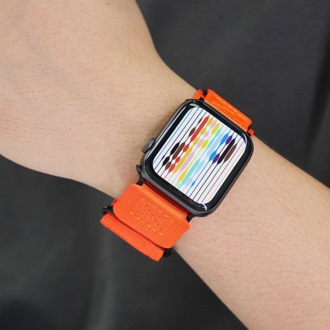 Pasek do Apple Watch Forcell F-Design FA05 rzep nylon 38 / 40 / 41 mm pomarańczowy