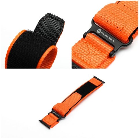 Pasek do Apple Watch Forcell F-Design FA05 rzep nylon 38 / 40 / 41 mm pomarańczowy
