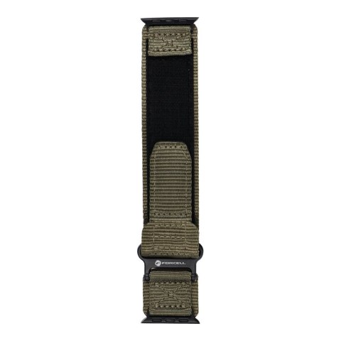 Pasek do Apple Watch Forcell F-Design FA05 rzep nylon 42 / 44 / 45 / 49 mm zielony
