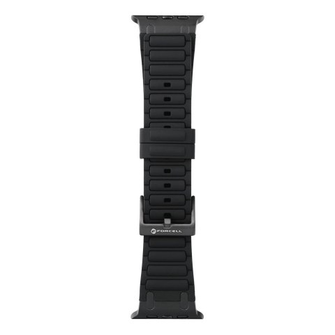 Pasek do Apple Watch Forcell F-Design FA06 dziurki silikon 42 / 44 / 45 / 49 mm czarny