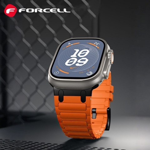 Pasek do Apple Watch Forcell F-Design FA06 dziurki silikon 42 / 44 / 45 / 49 mm niebieski