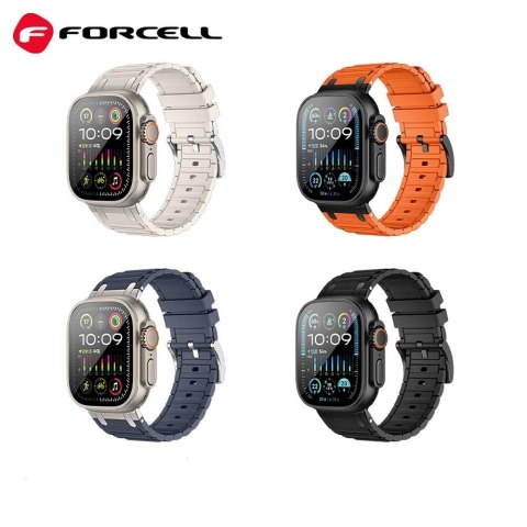 Pasek do Apple Watch Forcell F-Design FA06 dziurki silikon 42 / 44 / 45 / 49 mm niebieski