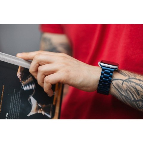 Pasek do Apple Watch Forcell F-Design FA10 zatrzask stal 38 / 40 / 41 mm niebieski
