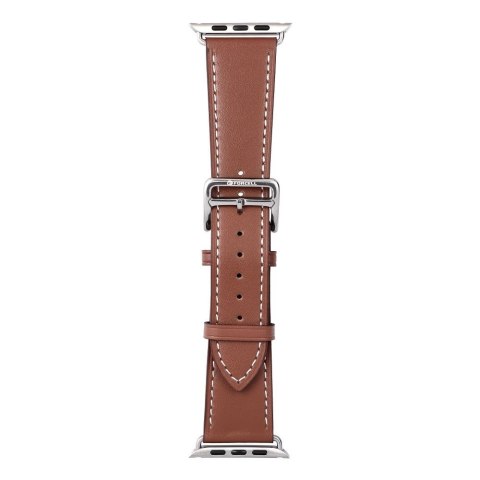 Pasek do Apple Watch Forcell F-Design FA20 dziurki skóra ekologiczna 38 / 40 / 41 mm brązowy