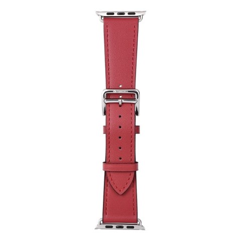 Pasek do Apple Watch Forcell F-Design FA20 dziurki skóra ekologiczna 38 / 40 / 41 mm czerwony