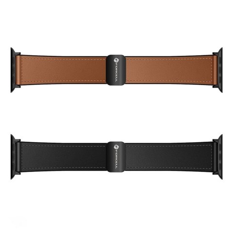 Pasek do Apple Watch Forcell F-Design FA21 magnetyczny skóra ekologiczna 42 / 44 / 45 / 49 mm brązowy