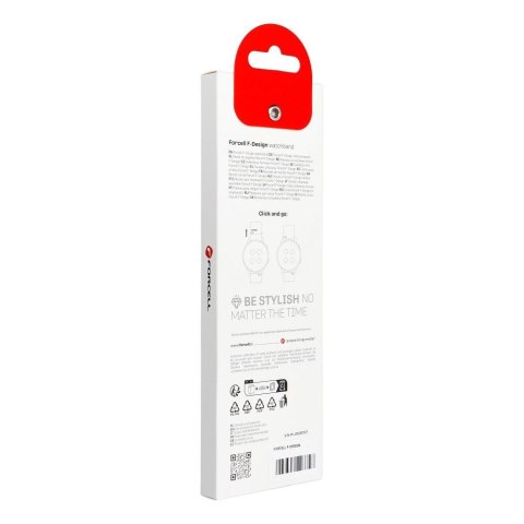 Pasek do Samsung Galaxy Watch Forcell F-Design FS05 sprzączka włókno poliestrowe 22 mm pomarańczowy
