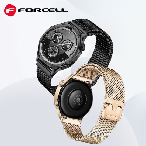 Pasek do Samsung Galaxy Watch Forcell F-Design FS10 magnetyczny stal 20 mm złoty