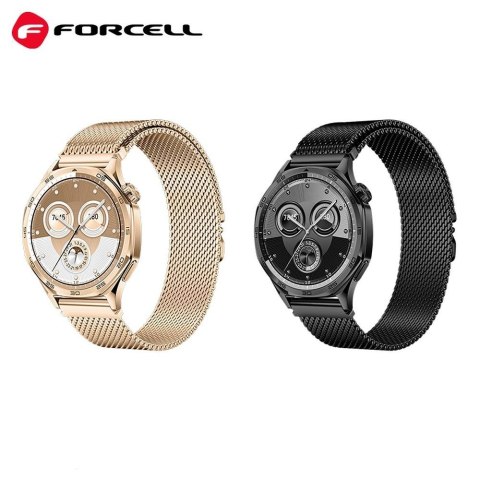 Pasek do Samsung Galaxy Watch Forcell F-Design FS10 magnetyczny stal 20 mm złoty