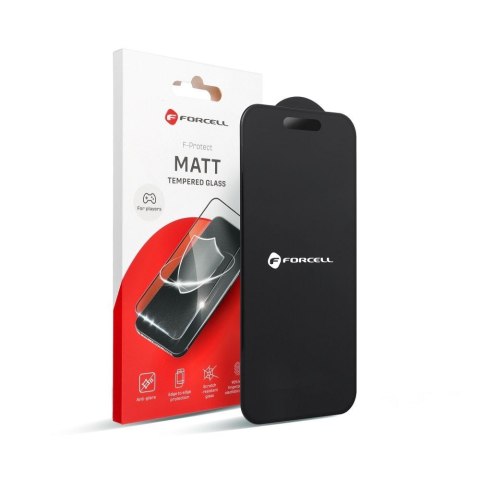 Szkło hartowane do iPhone 13 / 16e / 17e (SE 4 2025) Forcell Matt Glass czarne