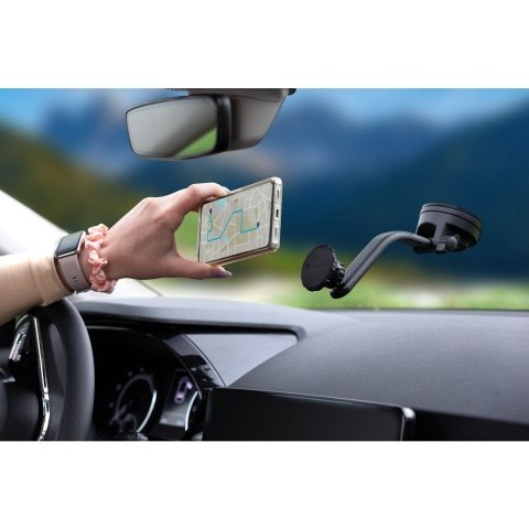 Uchwyt na telefon do samochodu magnetyczny Forcell F-Grip MagFlex do szyby / deski / kratki czarny