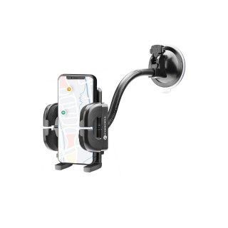Uchwyt na telefon do samochodu uniwersalny Forcell F-Grip Regular 17 cm do szyby / deski / kratki czarny