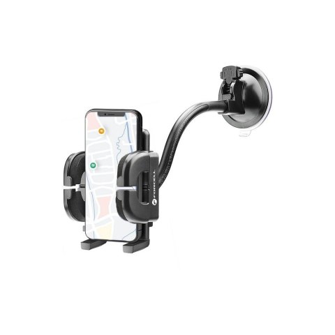 Uchwyt na telefon do samochodu uniwersalny Forcell F-Grip Regular 17 cm do szyby / deski / kratki czarny
