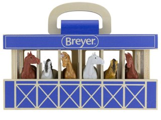 Drewniana stajnia +6 figurek koni SKALA 1:32 FARMA Breyer Horses ZA6720