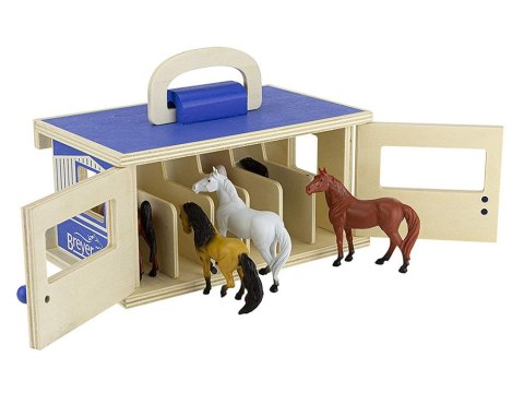 Drewniana stajnia +6 figurek koni SKALA 1:32 FARMA Breyer Horses ZA6720