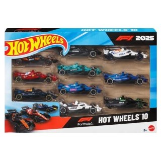 Hot Wheels Formuła 1 Samochodziki Bolidy F1 10-pak