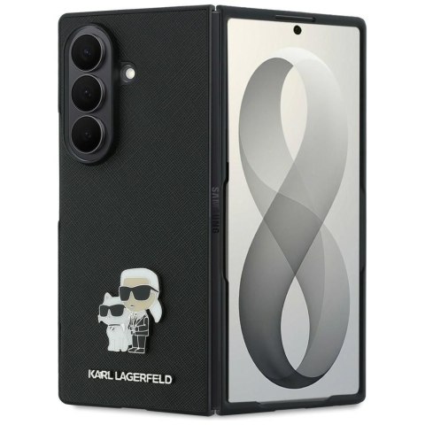 KARL LAGERFELD futerał do SAMSUNG GALAXY Z FOLD 8 ULTRA (Karl&Choupette Saffiano Pins) czarny