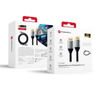 Kabel Display Port do Display Port 2.1 Forcell 16K 60Hz/8K 120Hz/4K 240Hz - High Speed, HDR, Ethernet, G-SYNC/FreeSync, 80Gbps,