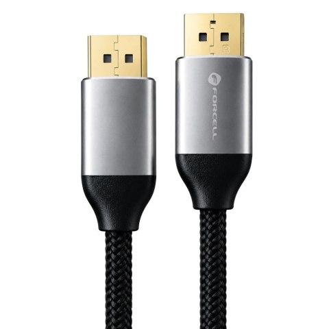 Kabel Display Port do Display Port 2.1 Forcell 16K 60Hz/8K 120Hz/4K 240Hz - High Speed, HDR, Ethernet, G-SYNC/FreeSync, 80Gbps,