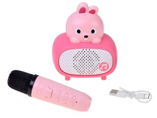 Interaktywny Mikrofon Karaoke Bluetooth Głośnik Króliczek Muzyka IN0193